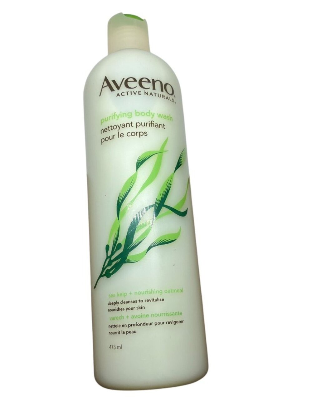 Aveeno Positively Nourishing Body Wash Sea Kelp & Oatmeal Purify Nourish 16 oz